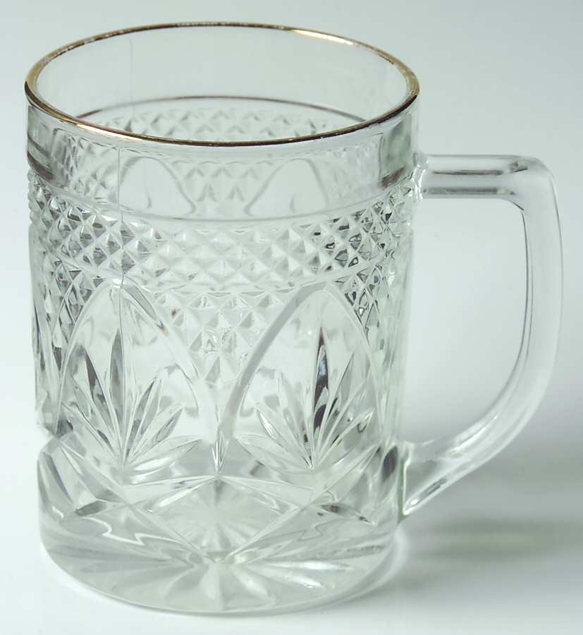 Antique Gold (No Knob, 6 Sided Stem) Mug by Cristal D'Arques - Durand-1