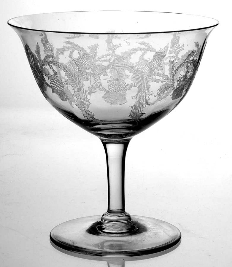 Thistle Round Compote (Height X Width) by Central Glass Works-1