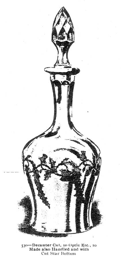 Thistle Decanter & Stopper by Central Glass Works-1