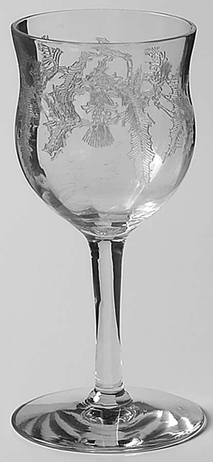 Thistle Wine Glass by Central Glass Works-1