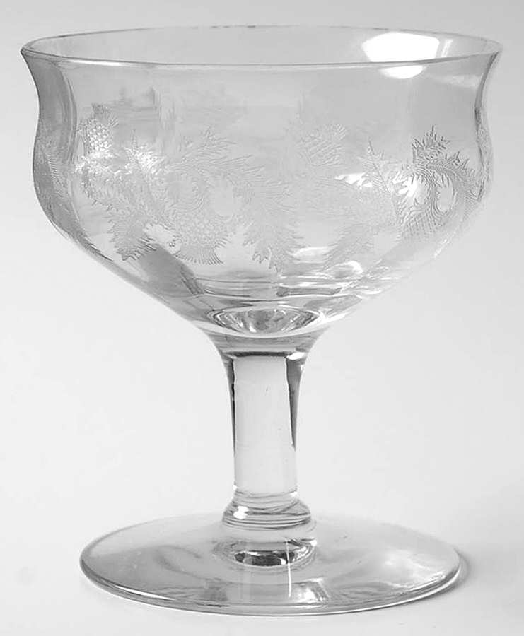 Thistle Low Sherbet by Central Glass Works-1