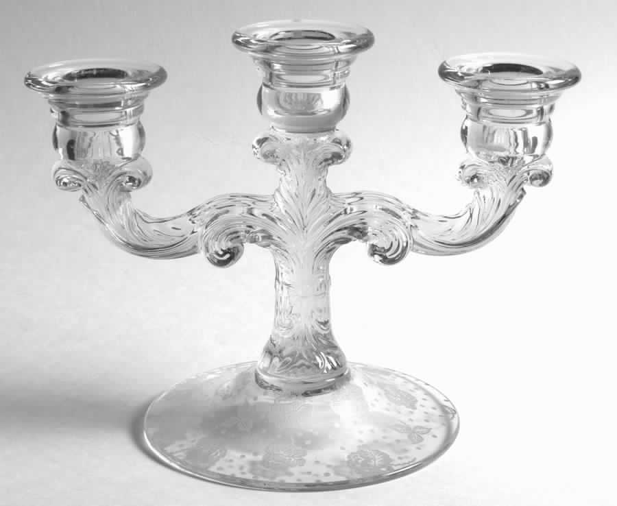 Rose Chintz 3 Light Candlestick by Cambridge-1