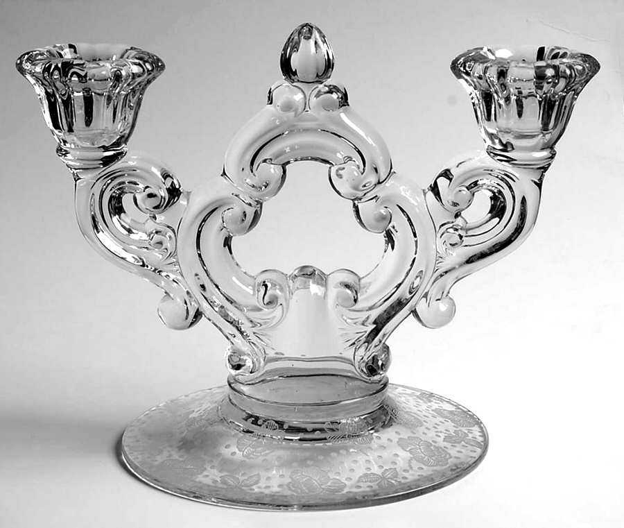 Rose Chintz 3400/647 2 Light Candlestick (Round Base) by Cambridge-1