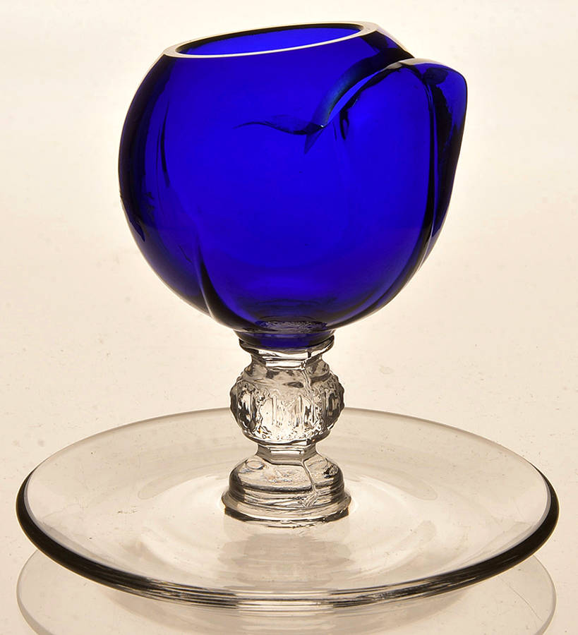 3400 Cobalt Blue 3400/144 Cigarette Holder/Placard by Cambridge-1
