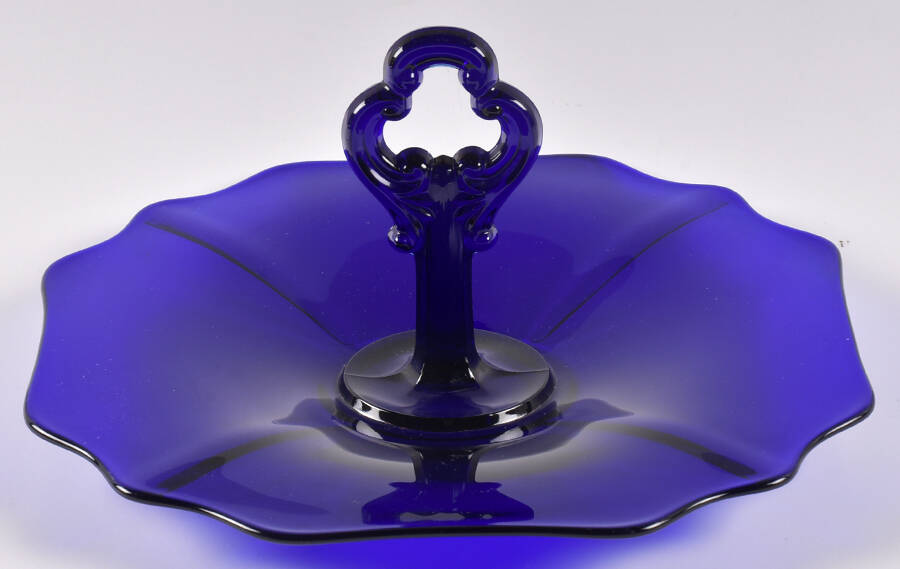 3400 Cobalt Blue 3400/10 Center Handled Tray by Cambridge-1