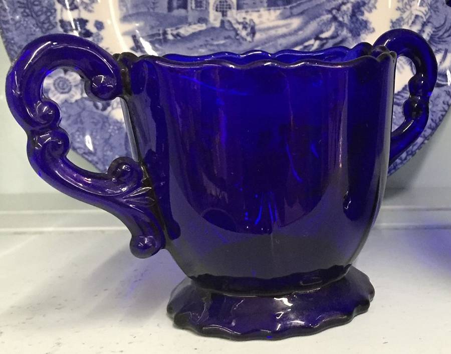 3400 Cobalt Blue 3400/68 Open Footed Sugar by Cambridge-1