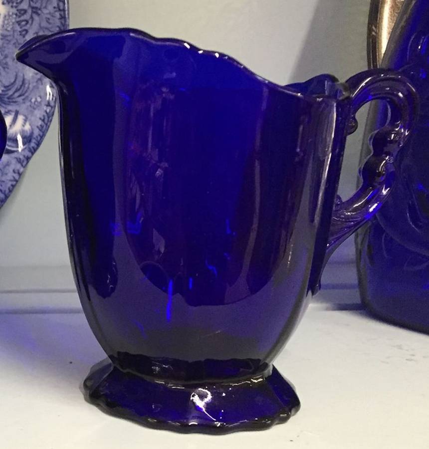 3400 Cobalt Blue 3400/68 Footed Creamer by Cambridge-1