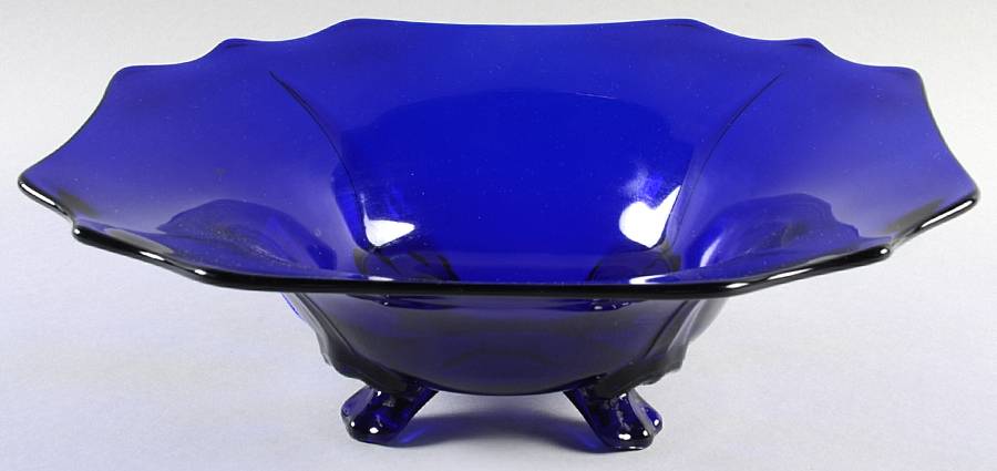 3400 Cobalt Blue #3400 12" Square 4 Toed Bowl by Cambridge-1