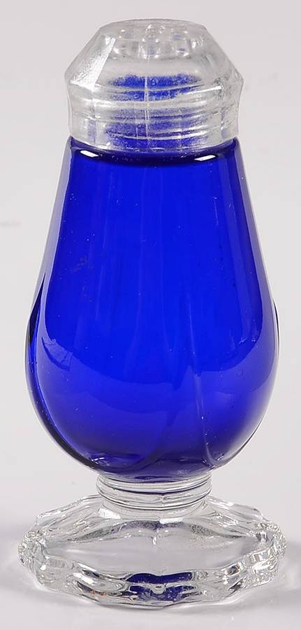 3400 Cobalt Blue 3400/77 Footed Shaker with Glass Lid by Cambridge-1