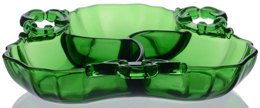 3400 Green (Dark Emerald Green) 3400/91 3 Part Candy/Relish by Cambridge-1