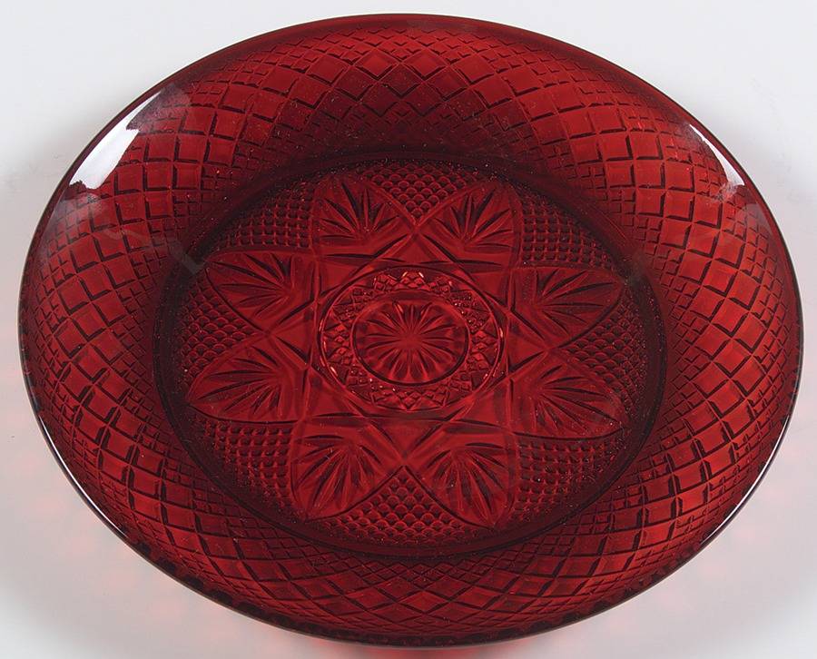 Antique Ruby Luncheon Plate by Cristal D'Arques - Durand-1