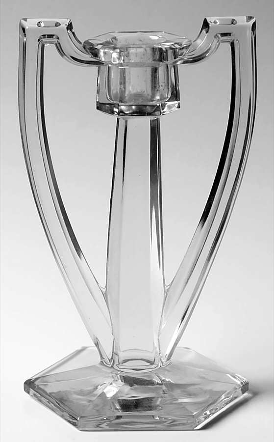 Krystol 6" Single Light Candlestick by Central Glass Works-1