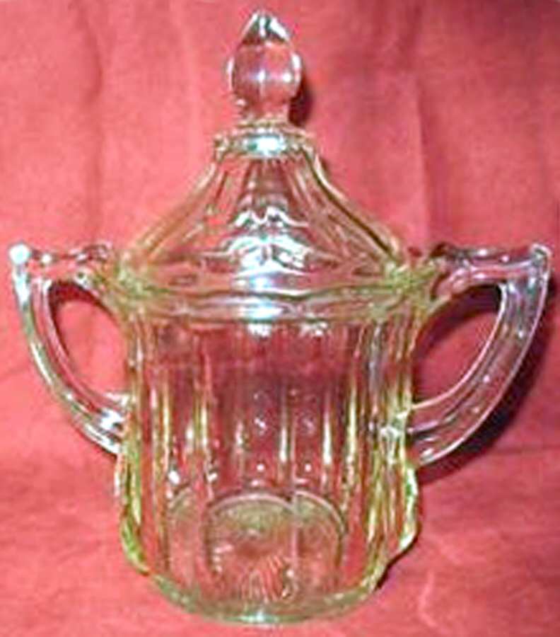 Krystol Sugar Bowl & Lid by Central Glass Works-1