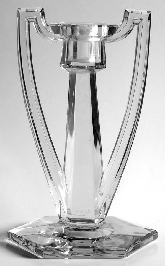 Krystol 7" Single Light Candlestick by Central Glass Works-1