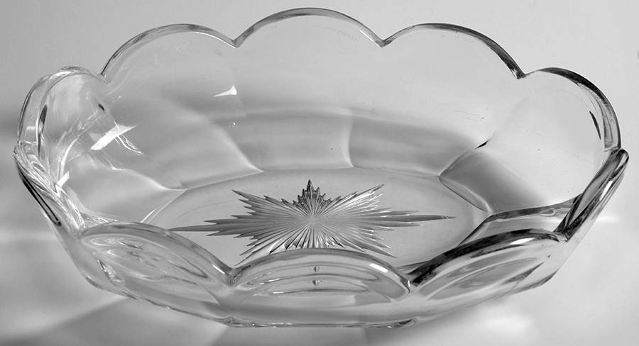 Krystol 10" Oval Nappy by Central Glass Works-1