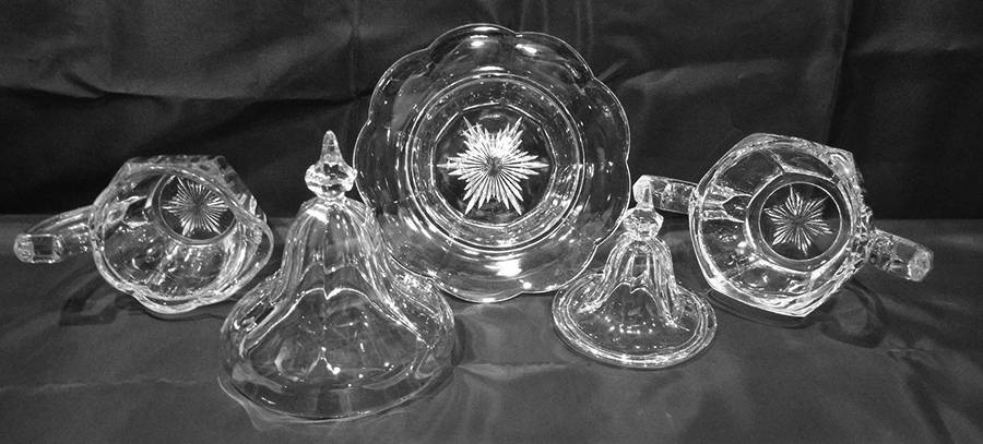 Krystol Sugar Bowl & Lid by Central Glass Works-1