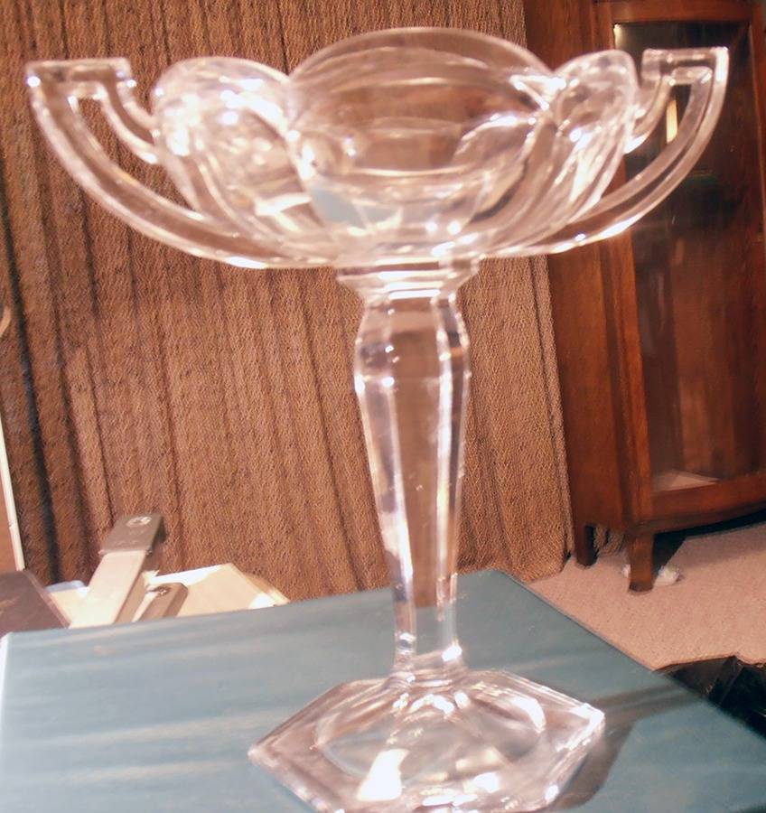Krystol 9" Open Compote by Central Glass Works-1
