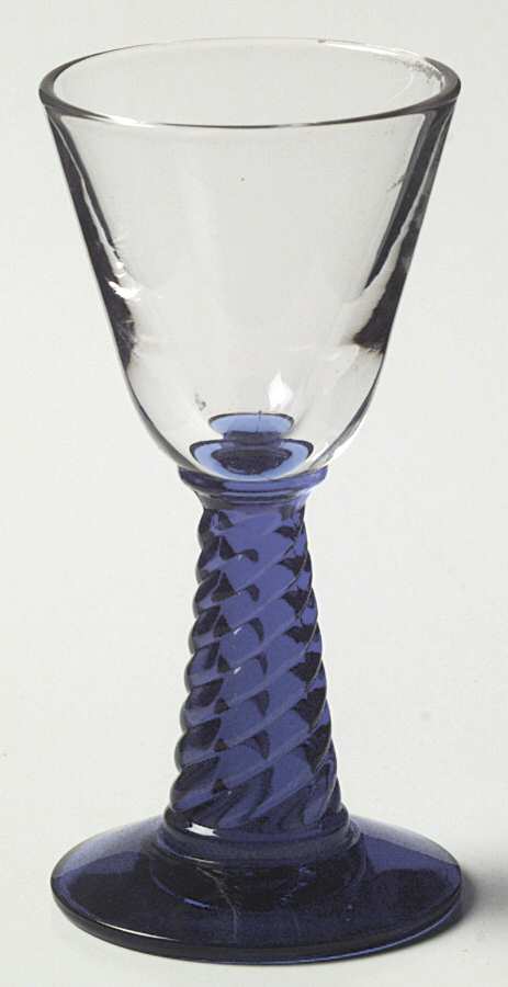Winslow Cobalt Blue Cordial Glass by Central Glass Works-1