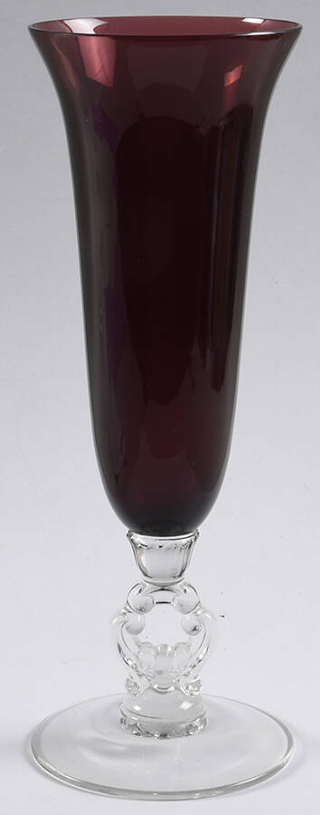 3400 Amethyst 10" Keyhole-Stem Footed Vase by Cambridge-1