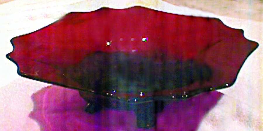 3400 Amethyst #3400 12" Square 4 Toed Bowl by Cambridge-1