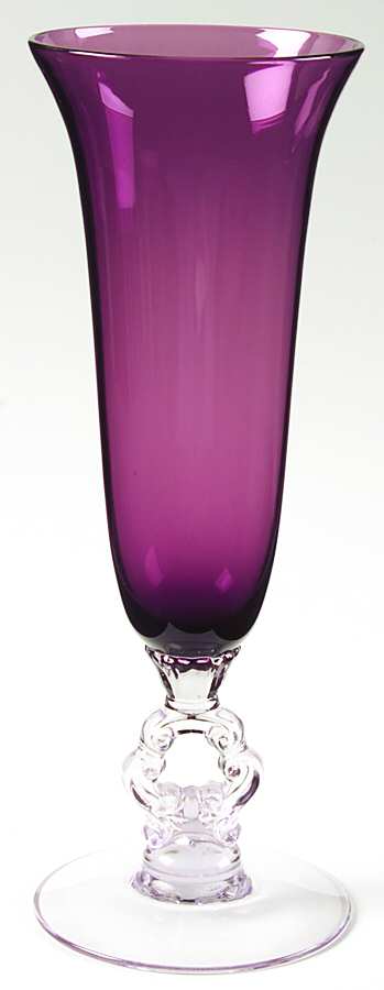 3400 Amethyst 9" Keyhole-Stem Footed Vase by Cambridge-1