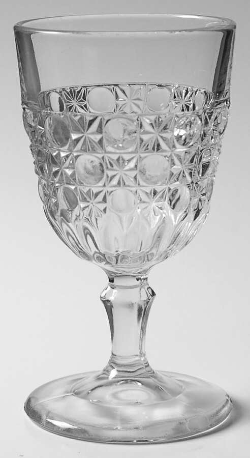 Currier and Ives Water Goblet by Co-Operative Flint-1