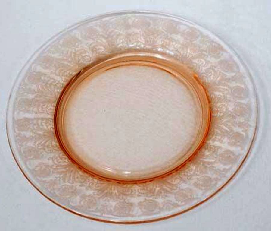 Veninga Pink (Stem 24) 7" Salad Plate by Central Glass Works-1