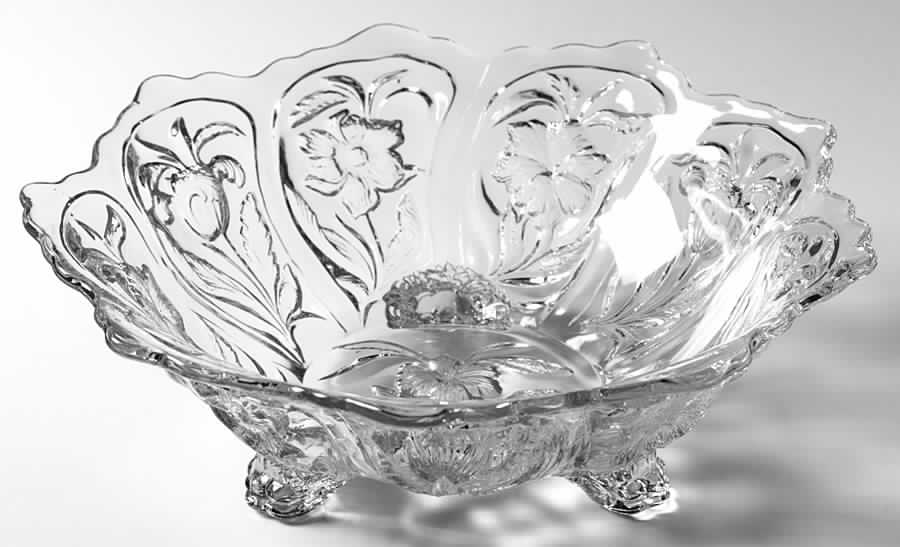 Everglade Clear 12" 3-Toed Footed Bowl by Cambridge-1