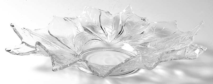 Everglade Clear 13" Oval Crimped Bowl by Cambridge-1