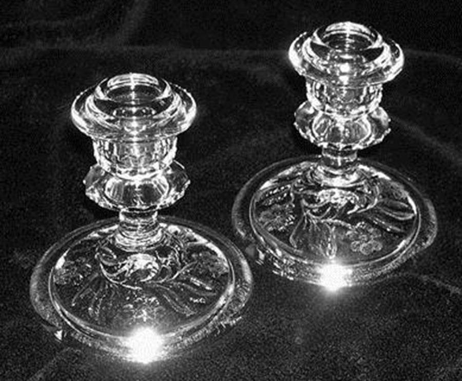 Everglade Clear Single Light Candlestick by Cambridge-1