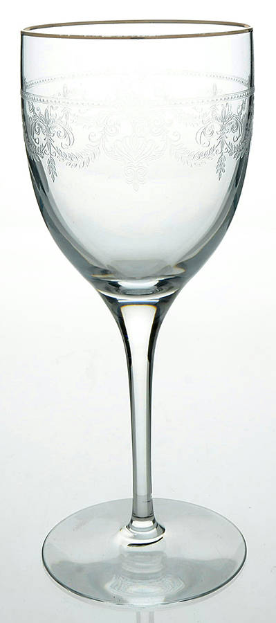 Chatel Gold Wine Glass by Cristal D'Arques - Durand-1