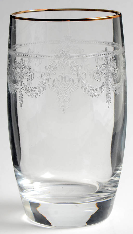 Chatel Gold 12 Oz Flat Tumbler by Cristal D'Arques - Durand-1