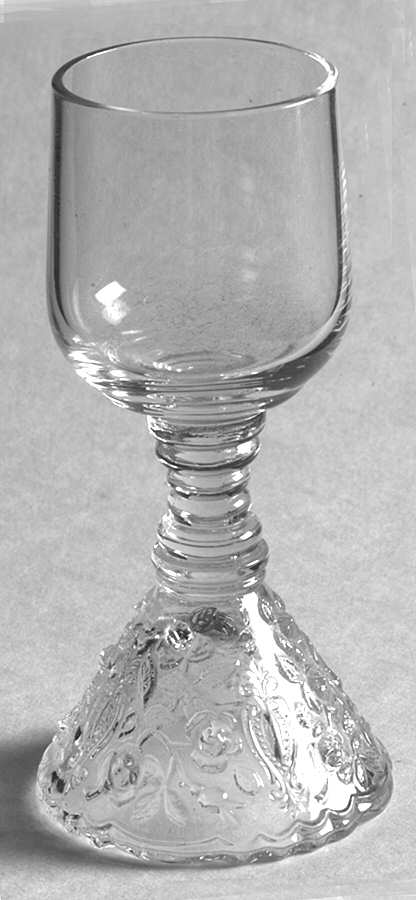 Rose Point Pressed Clear Cordial Glass by Cambridge-1