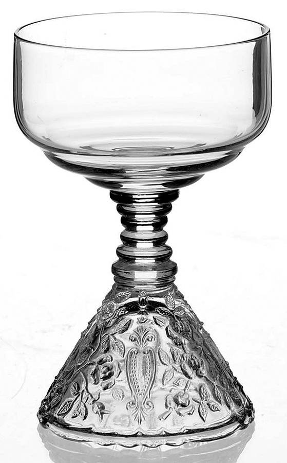 Rose Point Pressed Clear Liquor Cocktail by Cambridge-1