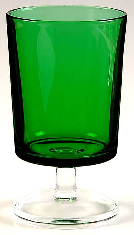 Cavalier Green Water Goblet by Cristal D'Arques - Durand-1