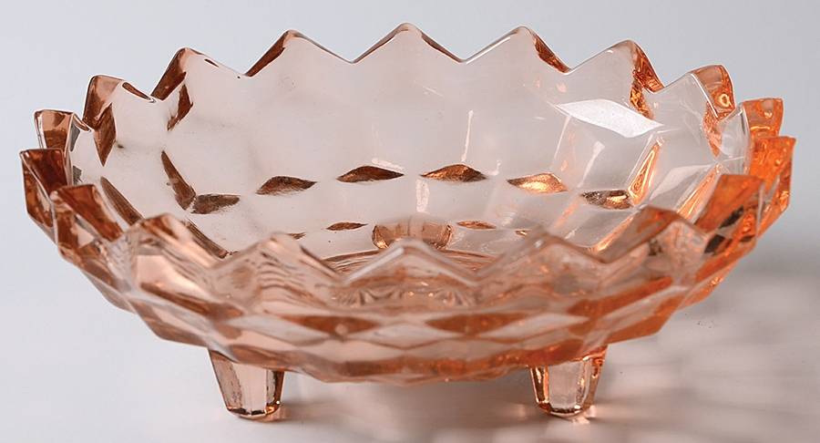 Whitehall Peach 6" 3-Footed Bon Bon by Colony-1