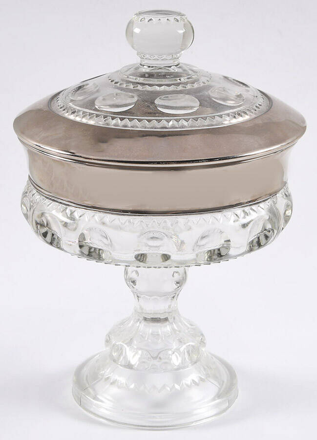 Silver Crown Compote & Lid by Colony-1