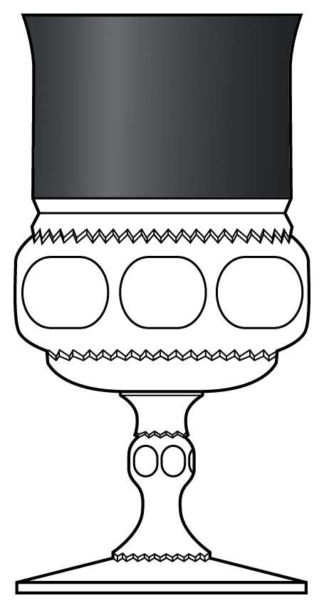 Silver Crown Water Goblet by Colony-1