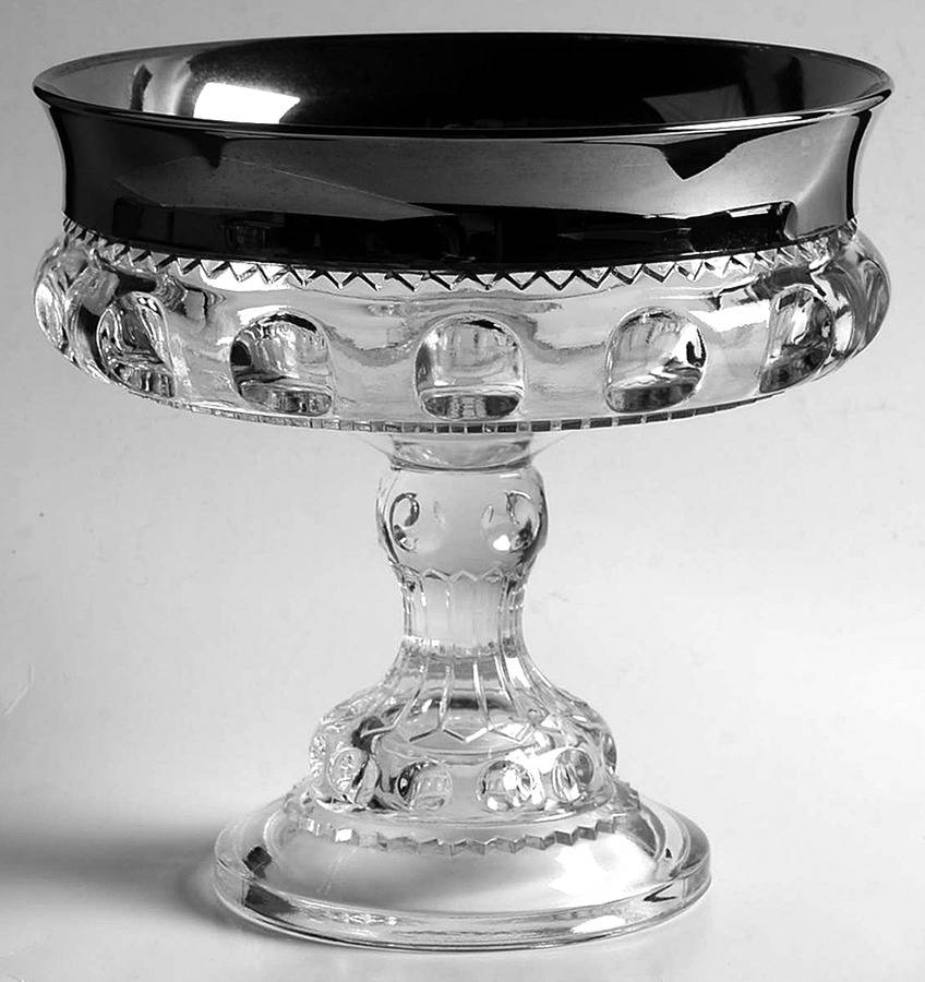 Silver Crown Round Compote (Height X Width) by Colony-1