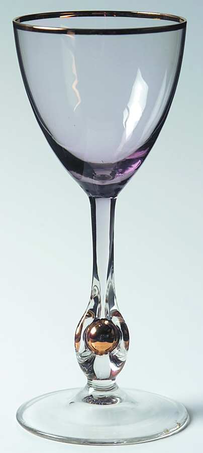 Atlas Amethyst Wine Glass by Czechoslovakia-1