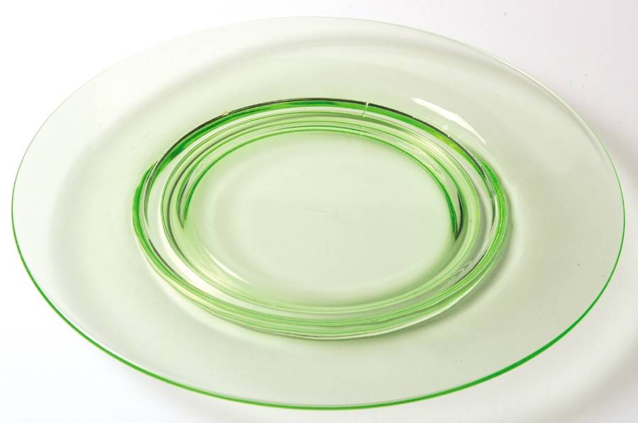 Round Green Luncheon Plate by Cambridge-1