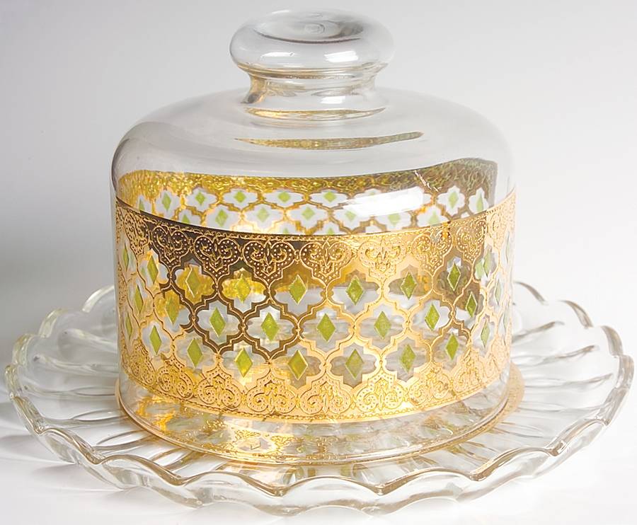 Valencia Cheese Plate with Dome by Culver-1