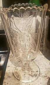 Rose Sprig Clear Celery Vase by Campbell Jones-1