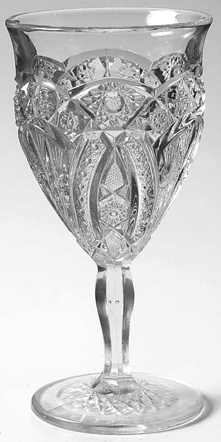Wheat Sheaf Clear Water Goblet by Cambridge-1