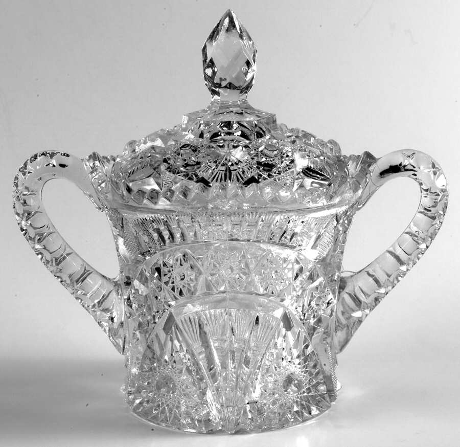 Wheat Sheaf Clear Cracker Jar & Lid by Cambridge-1