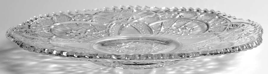 Wheat Sheaf Clear 10" Sandwich Plate by Cambridge-1