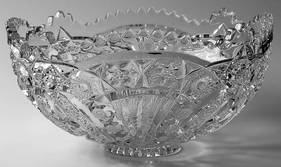 Wheat Sheaf Clear Punch Bowl by Cambridge-1