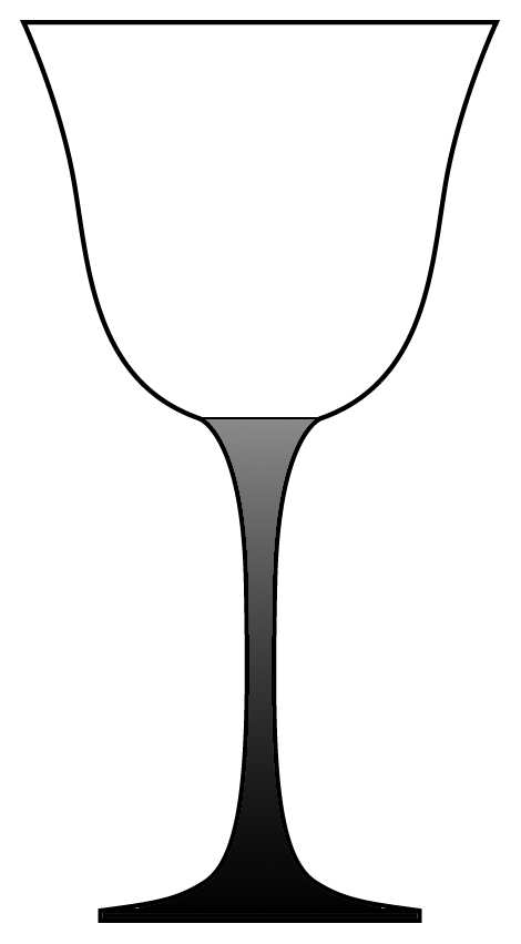 Americana Black Water Goblet by Cristal D'Arques - Durand-1