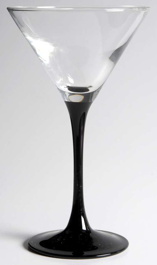 Americana Black Martini Glass by Cristal D'Arques - Durand-1