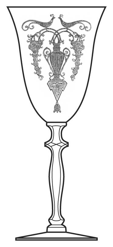 Etch 733-Clear (Stem #3120) Water Goblet by Cambridge-1
